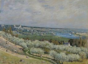 Alfred-Sisley-The-Terrace-at-Saint-Germain,-Spring